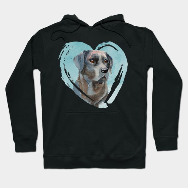 Labrador Retriever Portrait Hoodie by AngelFlame